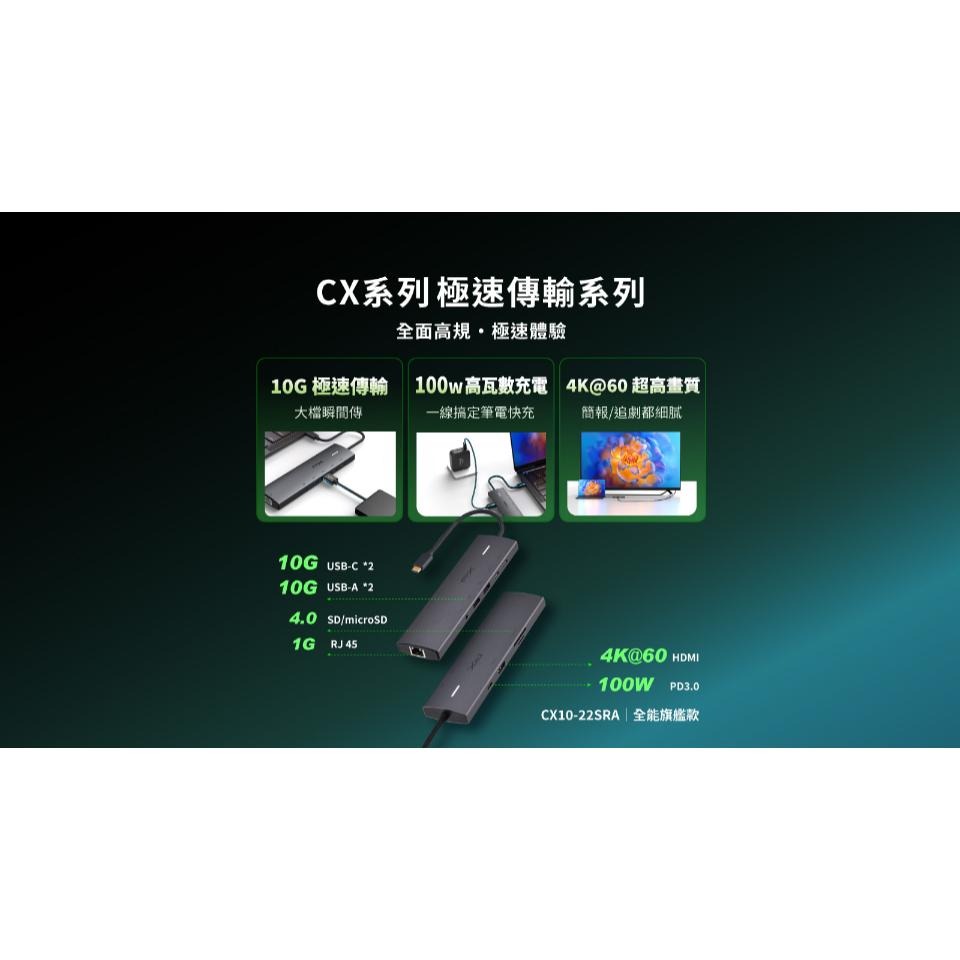 PX 大通 CX10-22SRA－USB-C 10合1高畫質影音轉換器 Type-C HUB 集線器 光華商場 公司貨-細節圖5