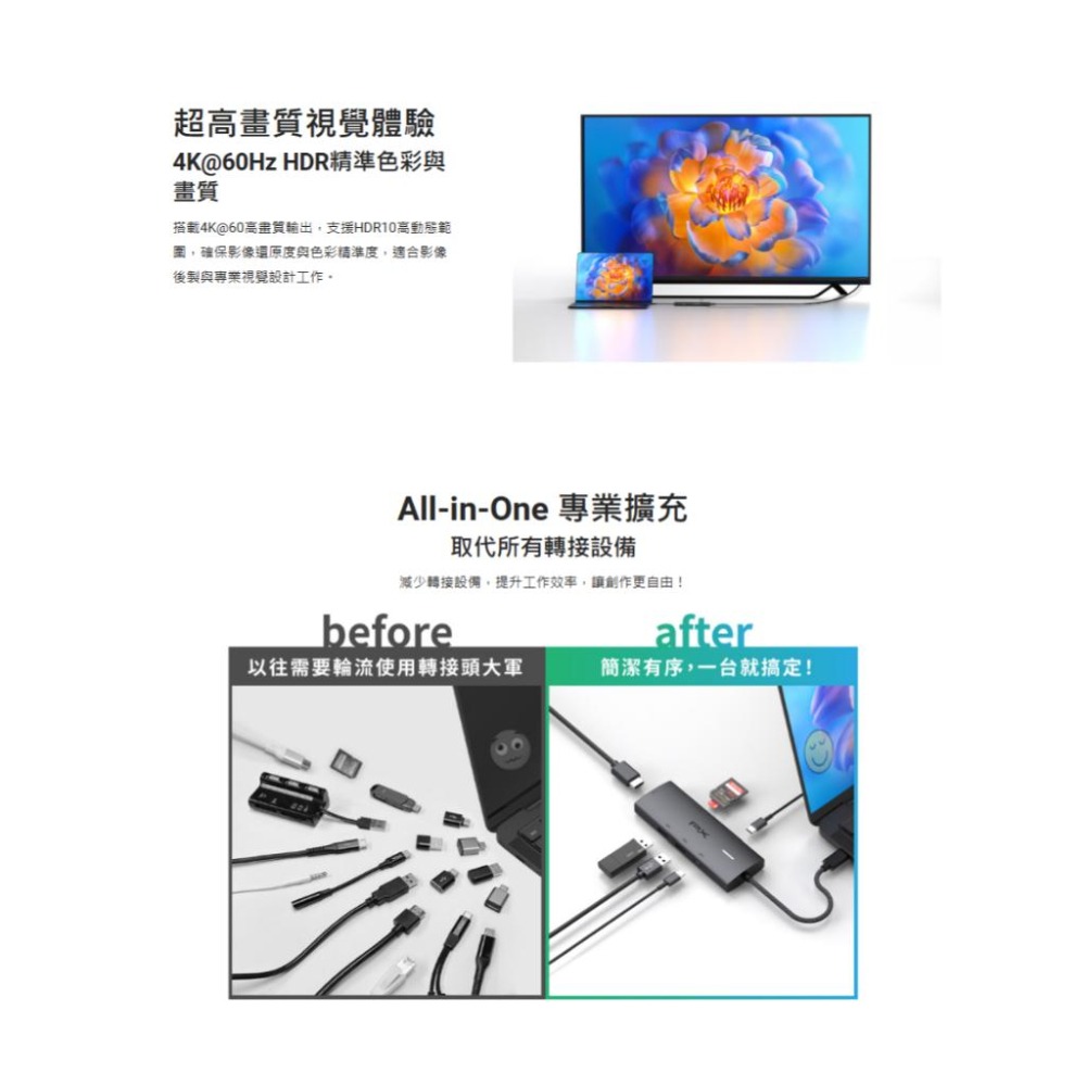 PX 大通 CX7-21S－USB-C 7合1高畫質影音轉換器 Type-C HUB 集線器 光華商場 公司貨-細節圖6