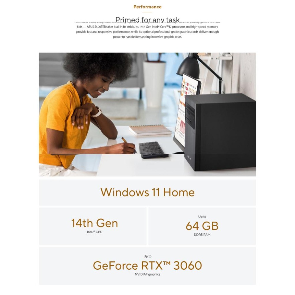 ASUS 華碩 S500TER 桌上型電腦 i5-14500/8G/512G_SSD/DVD/500W/Win11/HY-細節圖4