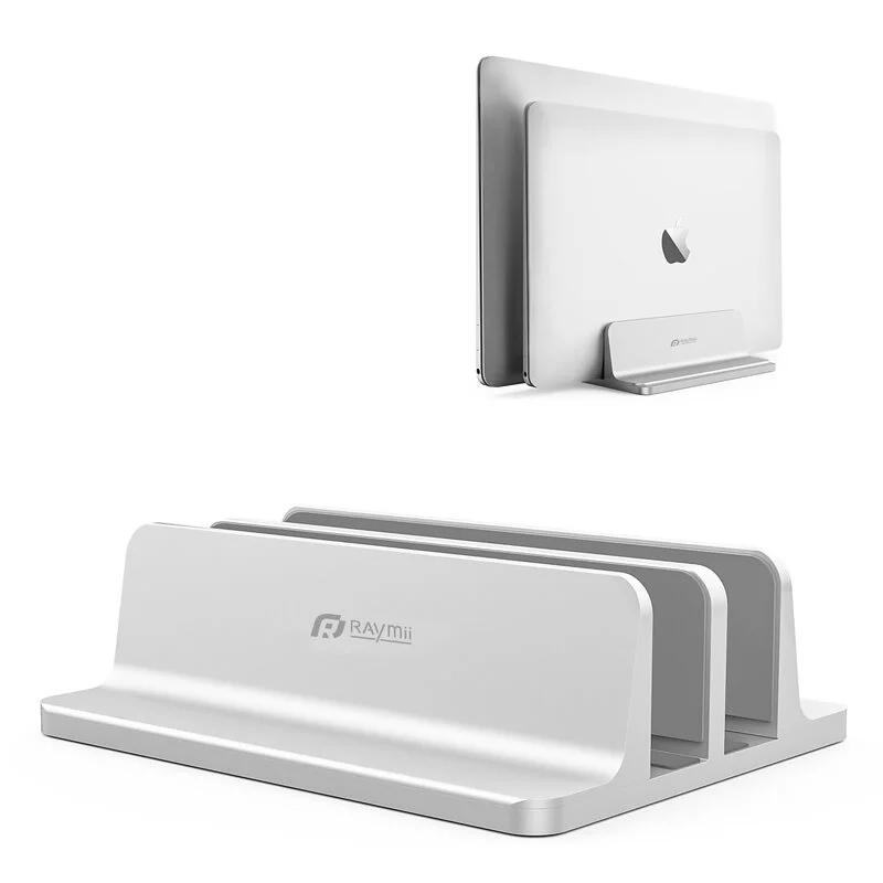 Raymii 瑞米 R22 雙槽 鋁合金直立式筆電支架 筆電架 筆電支架 筆電收納架 筆電直立架 光華商場-細節圖2