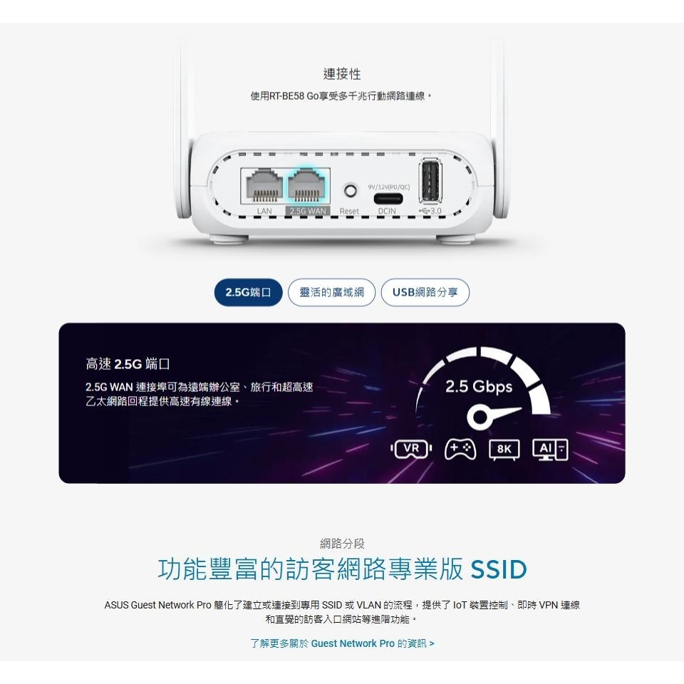ASUS 華碩 RT-BE58 Go－BE3600 雙頻 WiFi 7 攜帶型路由器 迷你路由器 路由器 分享器 光華-細節圖8