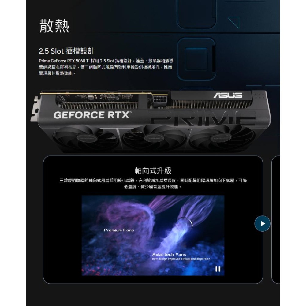 ASUS 華碩 PRIME GeForce RTX 5060 Ti 16GB GDDR7 OC 顯示卡 5060Ti-細節圖6