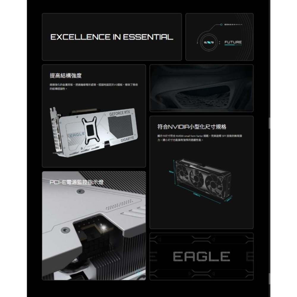 GIGABYTE 技嘉 GeForce RTX5070 EAGLE OC ICE SFF 12G 顯示卡 5070 光華-細節圖8