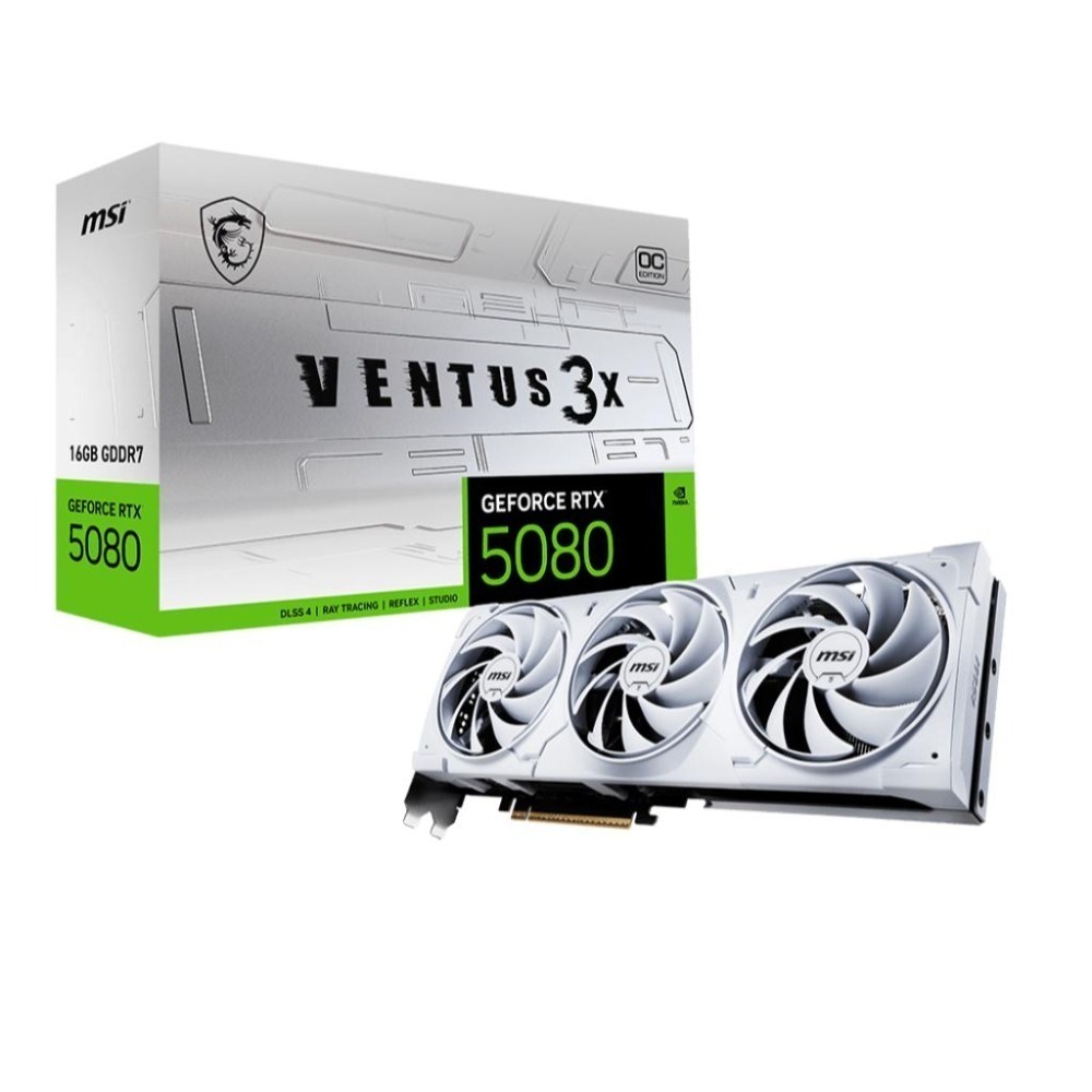 MSI 微星 GeForce RTX 5080 16G VENTUS 3X OC WHITE 顯示卡 RTX5080-細節圖2