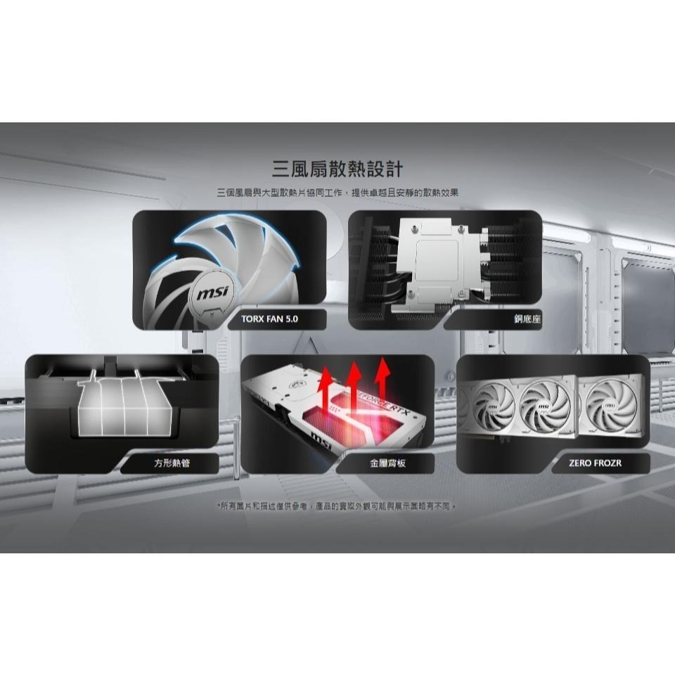 MSI 微星 GeForce RTX 5080 16G VENTUS 3X OC WHITE 顯示卡 RTX5080-細節圖6