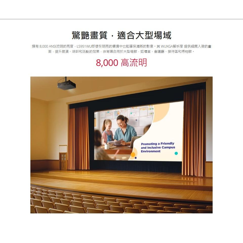 ViewSonic 優派 LS951WU－8000流明 WUXGA 短焦雷射投影機  投影機 光華商場 公司貨-細節圖3