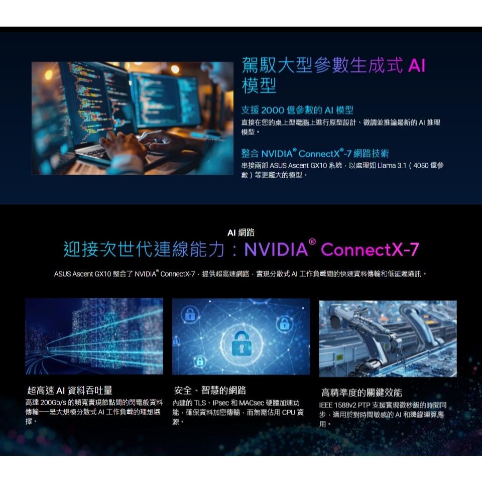 ASUS 華碩 Ascent GX10－1TB／2TB／4TB 精巧桌上型 AI 超級電腦 DGX Spark 公司貨-細節圖6