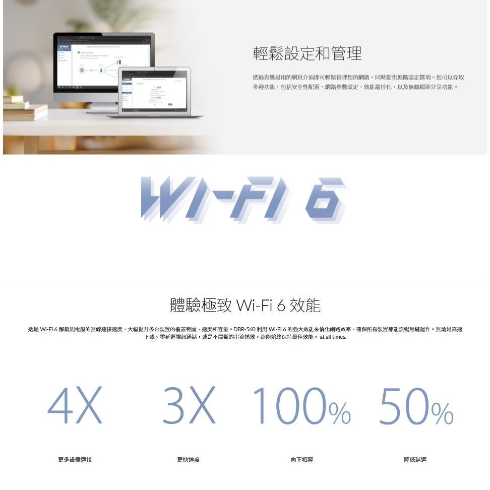 D-Link 友訊 DBR-560 AX6000 Wi-Fi 6 SOHO 路由器 台灣製造 無線分享器 公司貨-細節圖6