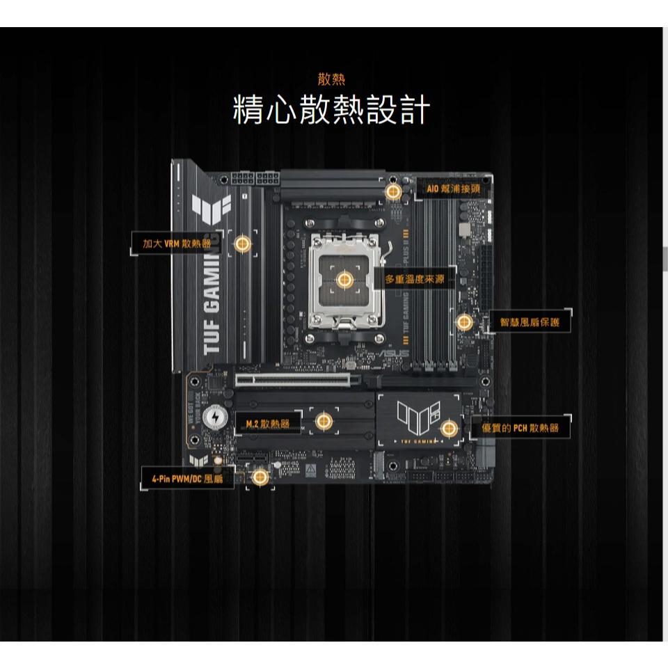 ASUS 華碩 TUF GAMING B850M PLUS II－M-ATX 主機板 AM5／DDR5 公司貨-細節圖3