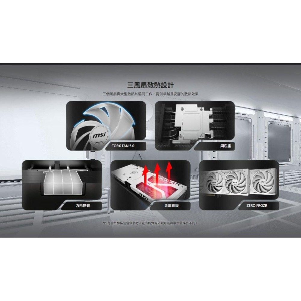 MSI 微星 GeForce RTX 5080 16G VENTUS 3X OC WHITE 顯示卡 RTX5080-細節圖6