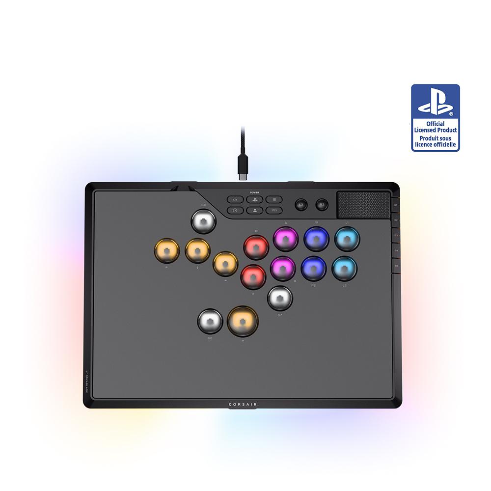 CORSAIR 海盜船 NOVABLADE Pro V2 星刃 RGB 無線 十五鍵 格鬥控制器 MGX磁軸 光華-細節圖2