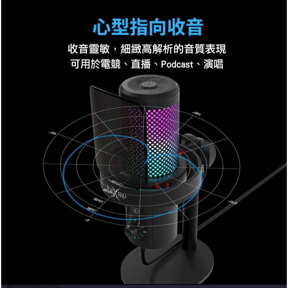Intopic 廣鼎 FOXXRAY FXR-HUM-19 宙音RGB降噪電競麥克風 遊戲麥克風 電競麥克風 光華商場-細節圖5