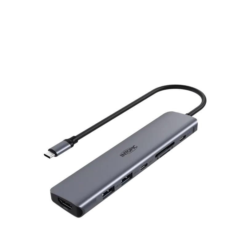 Intopic 廣鼎 HBC-820 七合一多功能 Type-C 轉接器  USB-C HUB 集線器 光華商場-細節圖2