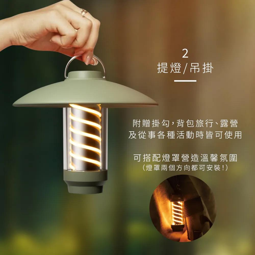 KINYO 耐嘉 CP-079 小燈塔百變螺旋露營燈 IPX6 防水 多段亮度 USB充電 充電露營燈 露營燈 光華-細節圖5
