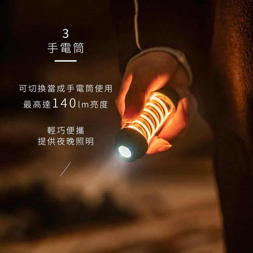 KINYO 耐嘉 CP-079 小燈塔百變螺旋露營燈 IPX6 防水 多段亮度 USB充電 充電露營燈 露營燈 光華-細節圖6