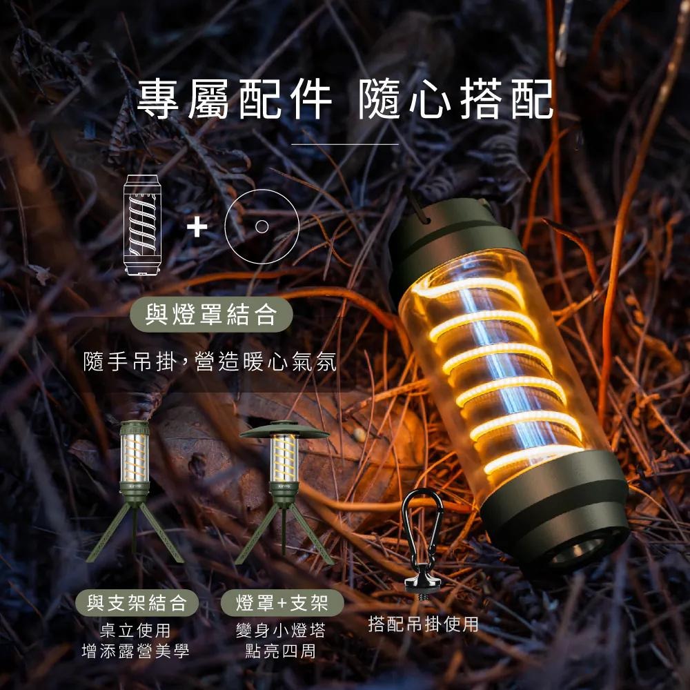 KINYO 耐嘉 CP-079 小燈塔百變螺旋露營燈 IPX6 防水 多段亮度 USB充電 充電露營燈 露營燈 光華-細節圖8