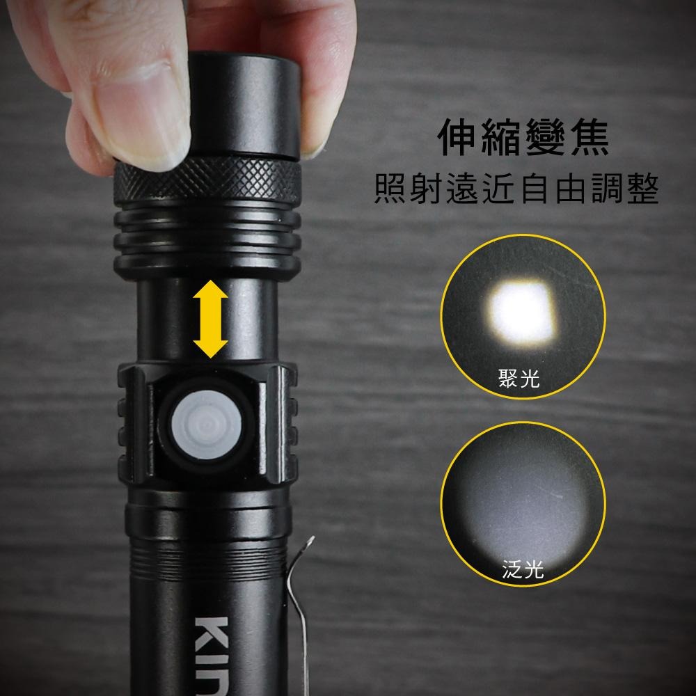 KINYO 耐嘉 LED-499 充電式T6掌上型手電筒 LED手電筒 充電式手電筒 高亮度 五檔光源 光華-細節圖6