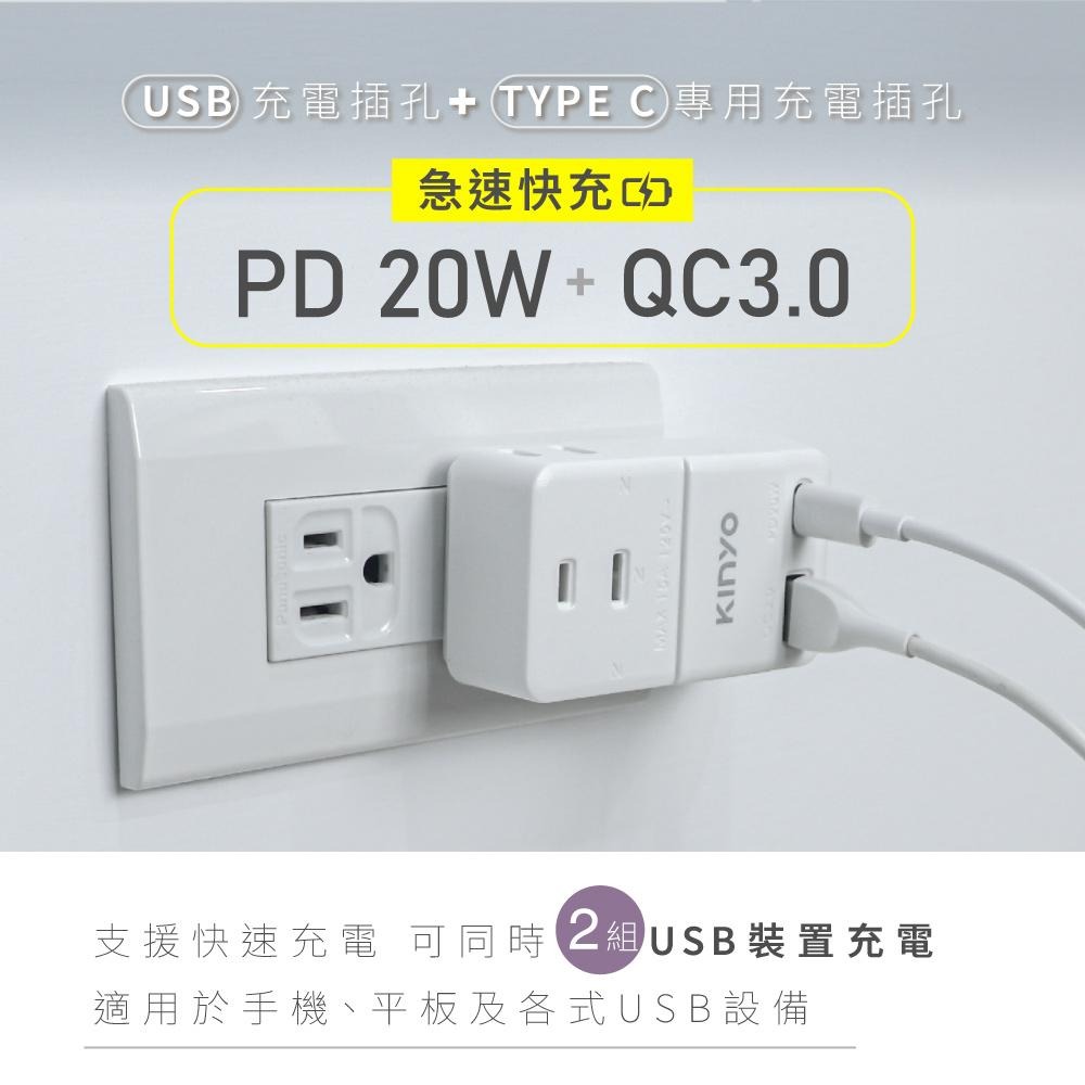 KINYO 耐嘉 NDRPD-232－USB 20W 智慧快充小壁插 壁插 USB壁插 快充壁插 光華商場-細節圖8