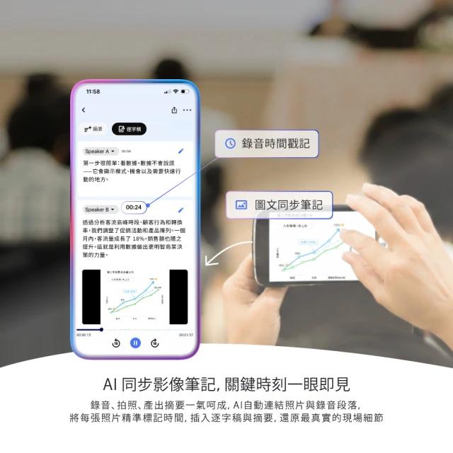 PenPower 蒙恬 AI錄音王 錄音筆 AI功能 錄音筆 錄音轉文字 摘要 會議記錄 逐字稿 筆記 光華-細節圖5