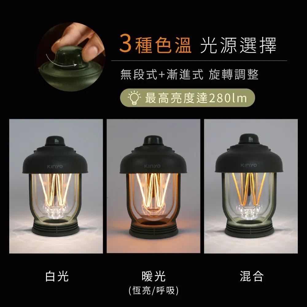 KINYO 耐嘉 CP-088 玩轉氣氛LED露營燈 IPX6 防水 無段調光 LED露營燈 露營燈-細節圖5