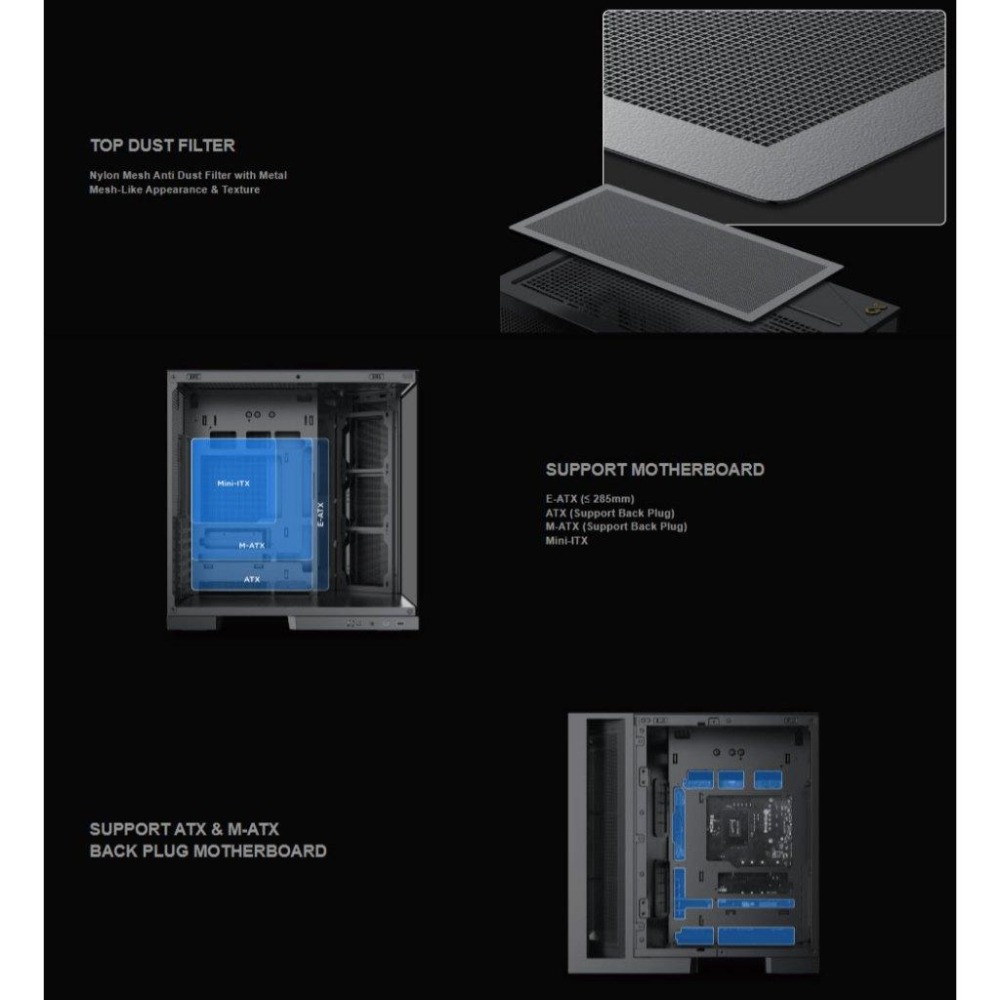 XIGMATEK 富鈞 AQUA 7 E-ATX 電腦機殼 U高165／卡長410／7x預裝風扇 公司貨 光華-細節圖5