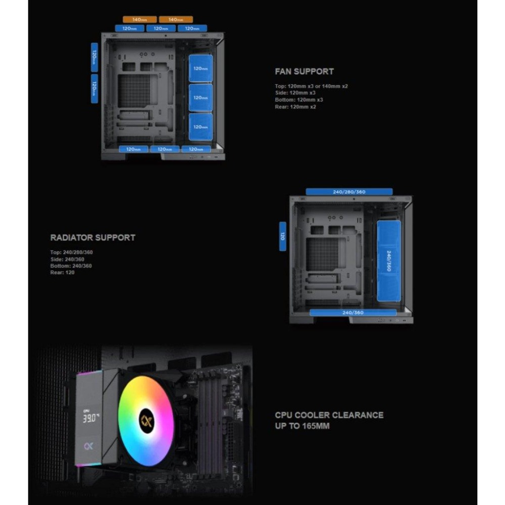 XIGMATEK 富鈞 AQUA 7 E-ATX 電腦機殼 U高165／卡長410／7x預裝風扇 公司貨 光華-細節圖6