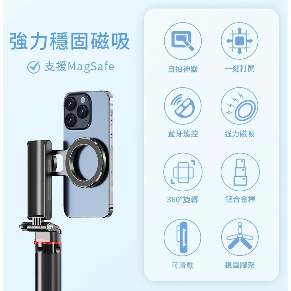 Timo Mini F08 藍牙變焦磁吸自拍桿 自拍棒 藍牙遠端 磁吸 MagSafe 摺疊 腳架 光華商場-細節圖7