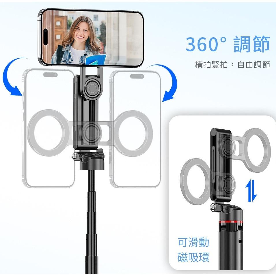 Timo Mini F08 藍牙變焦磁吸自拍桿 自拍棒 藍牙遠端 磁吸 MagSafe 摺疊 腳架 光華商場-細節圖8