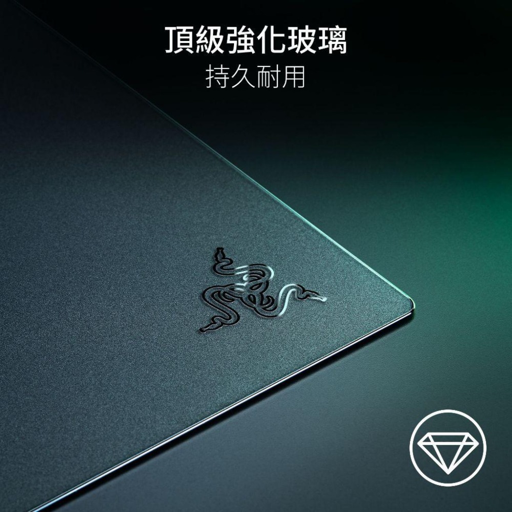 Razer 雷蛇 Atlas PRO 強化玻璃遊戲滑鼠墊 電競鼠墊 硬板 1.9mm 防塵 抗刮 黑色 白色 光華商場-細節圖4