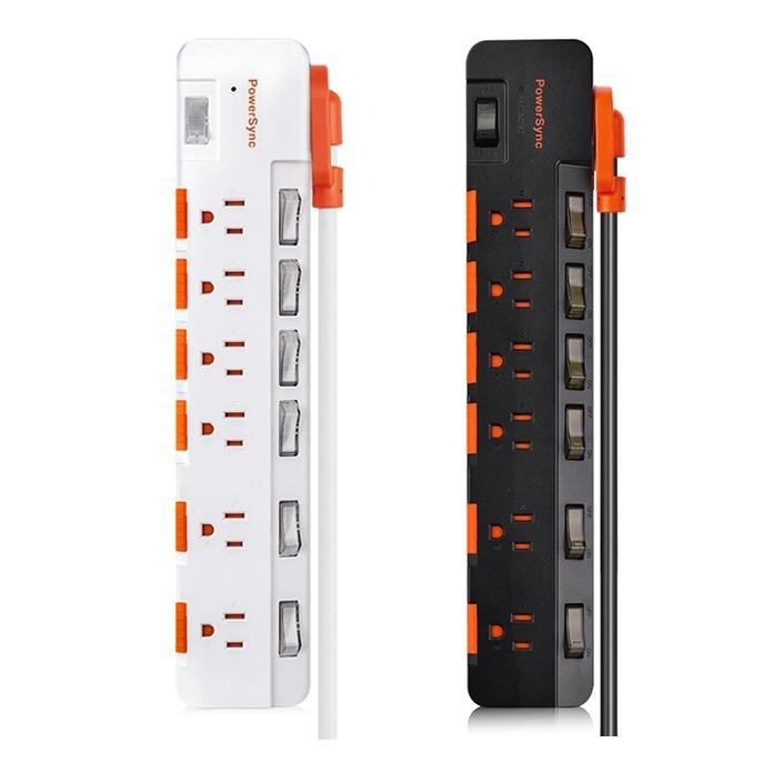 PowerSync 群加 TR76D9 7開6插防雷防塵大間距延長線 白色/黑色 1.8m/2.7m/45m 光華商場-細節圖2