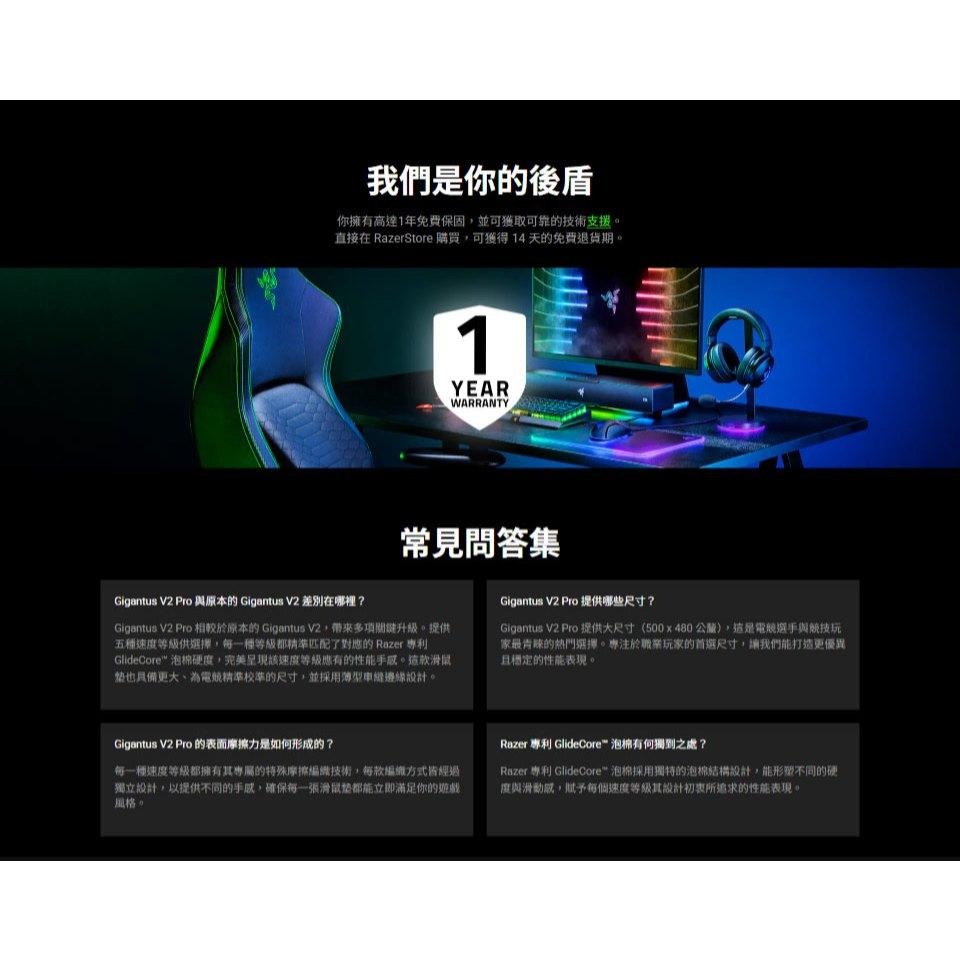 RAZER 雷蛇 Gigantus V2 Pro 重裝甲蟲V2 專業版 電競滑鼠墊 (L) 遊戲滑鼠墊 公司貨 光華-細節圖7