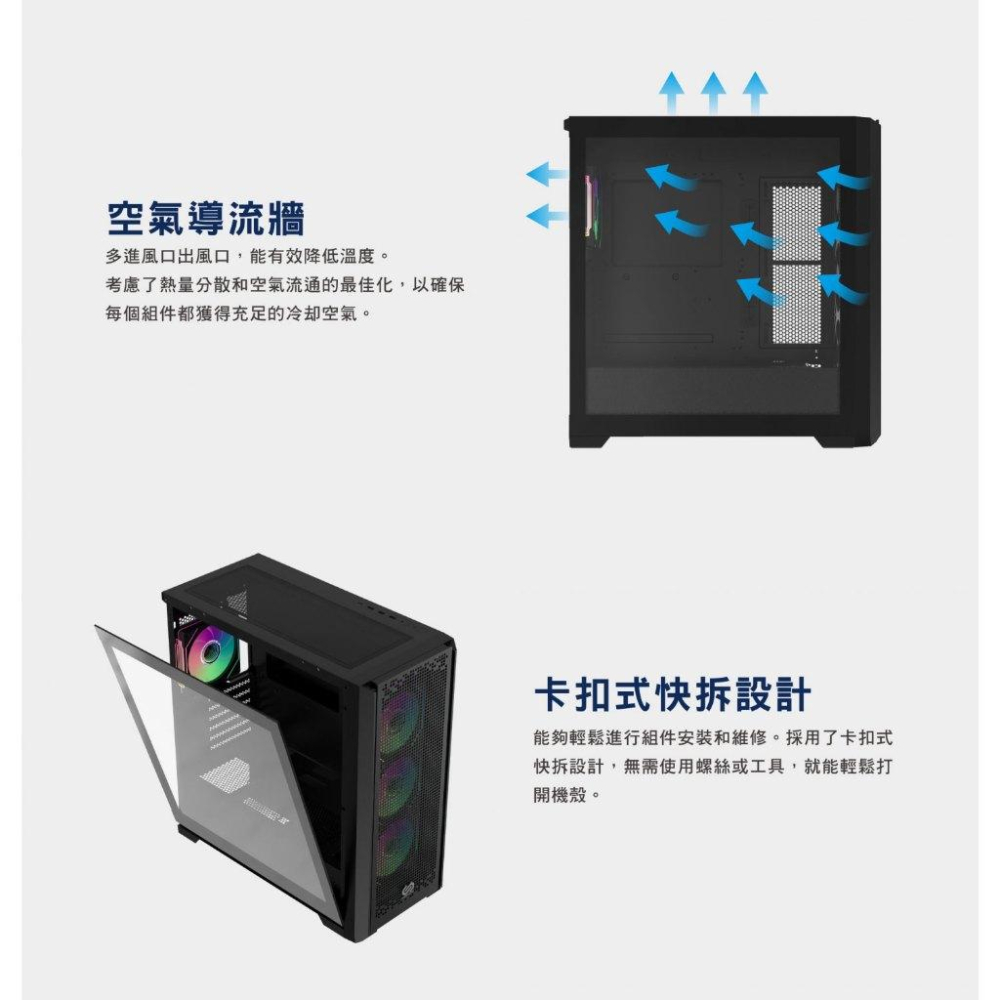 Mavoly 松聖 INFINITE GRID C21 E-ATX 電腦機殼 卡長390 4x預裝風扇 光華商場-細節圖5
