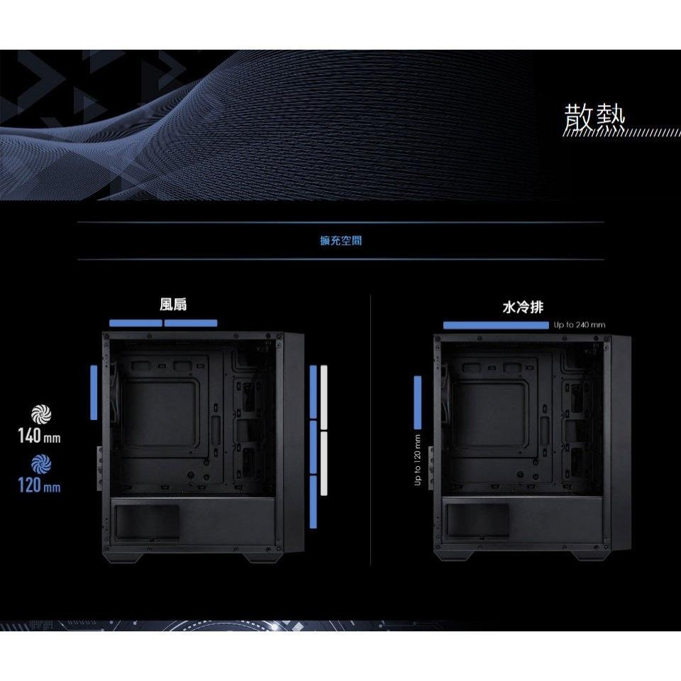 MSI 微星 PRO FORGE M051A M-ATX 電腦機殼 U高160 卡長300 4x預裝風扇 公司貨 光華-細節圖5