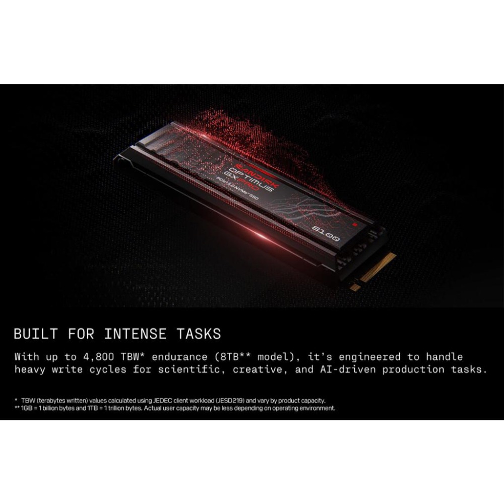 Sandisk Optimus GX Pro 8100－1TB／2TB PCIe 5.0 M.2 SSD 固態硬碟 光華-細節圖8