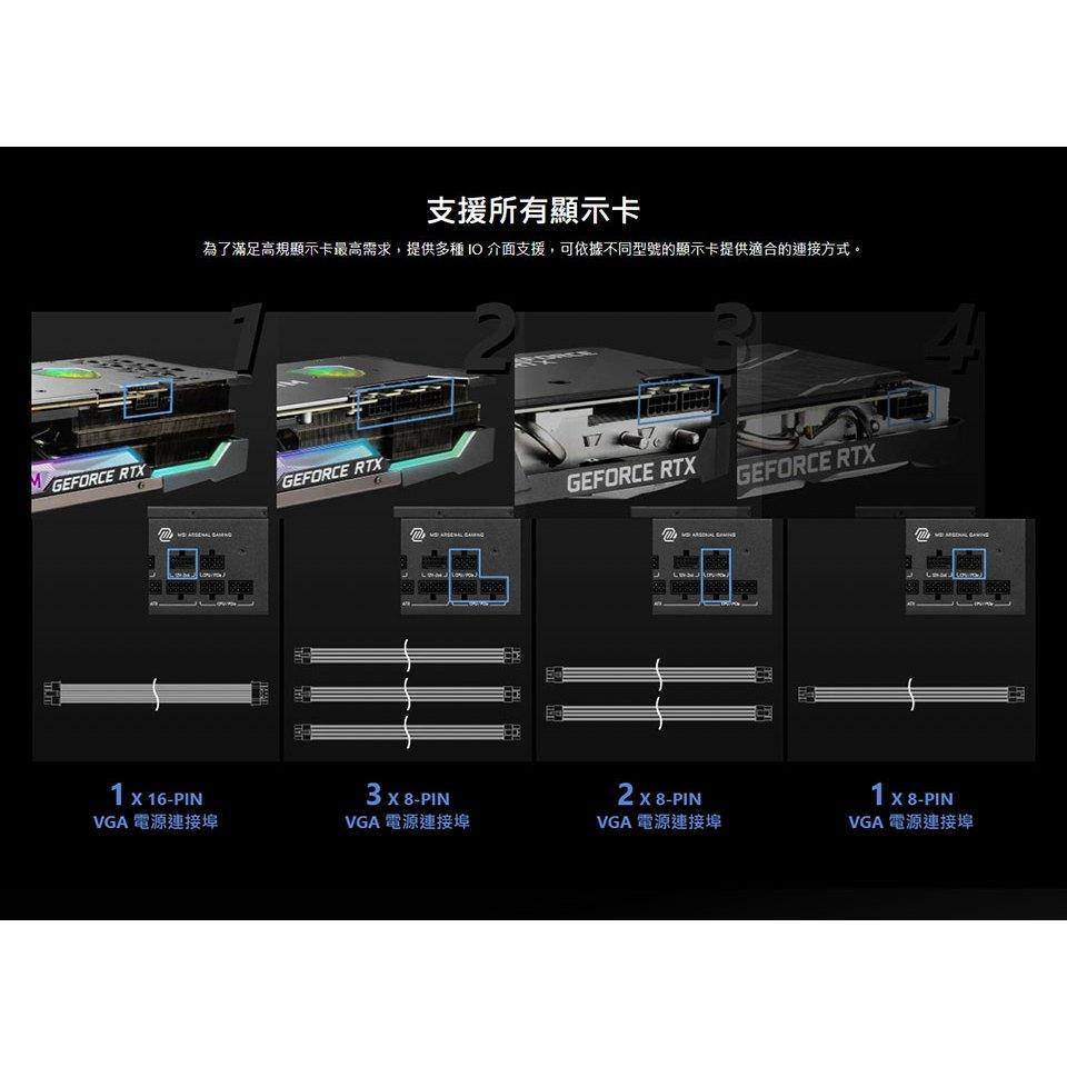 MSI 微星 PRO A850PL PCIE5 850W 白金牌 ATX 3.1 電源供應器 7年保 公司貨 光華-細節圖5