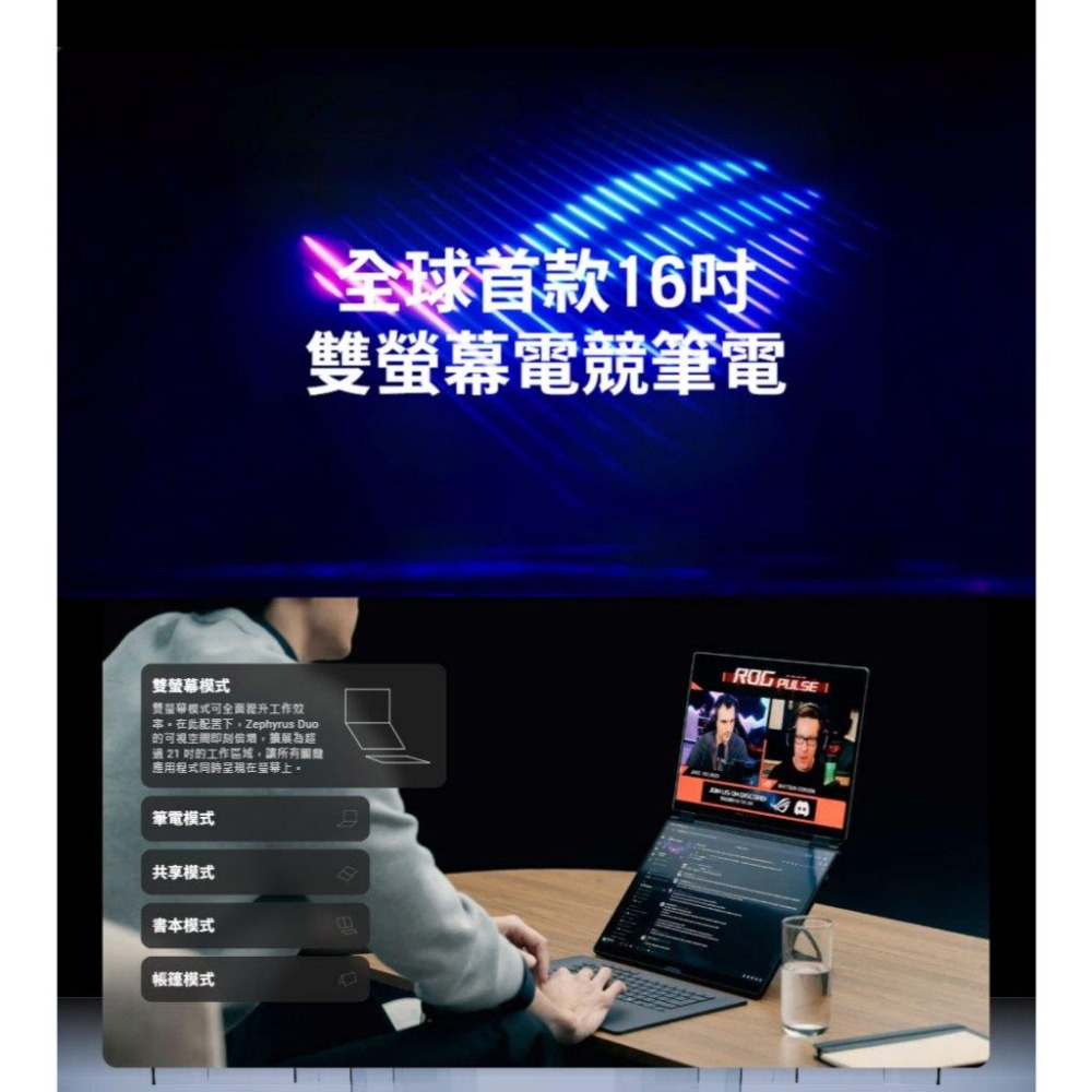 ASUS 華碩 ROG Zephyrus Duo (2026) GX651AX 16吋 電競筆電 U9／5090 光華-細節圖4