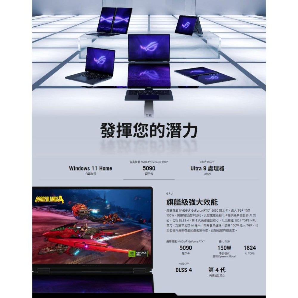 ASUS 華碩 ROG Zephyrus Duo (2026) GX651AX 16吋 電競筆電 U9／5090 光華-細節圖5