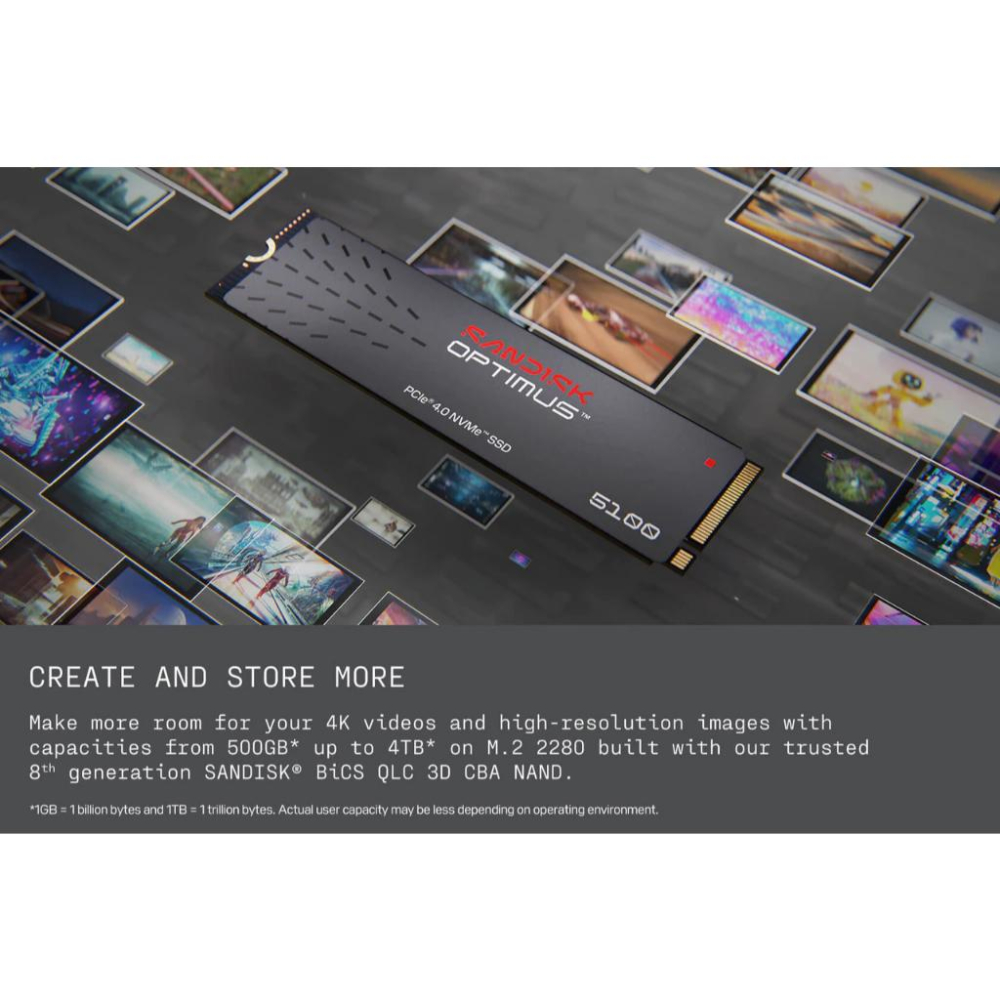 Sandisk Optimus 5100－500G／1TB PCIe 4.0 NVMe M.2 SSD 固態硬碟 公司貨-細節圖6