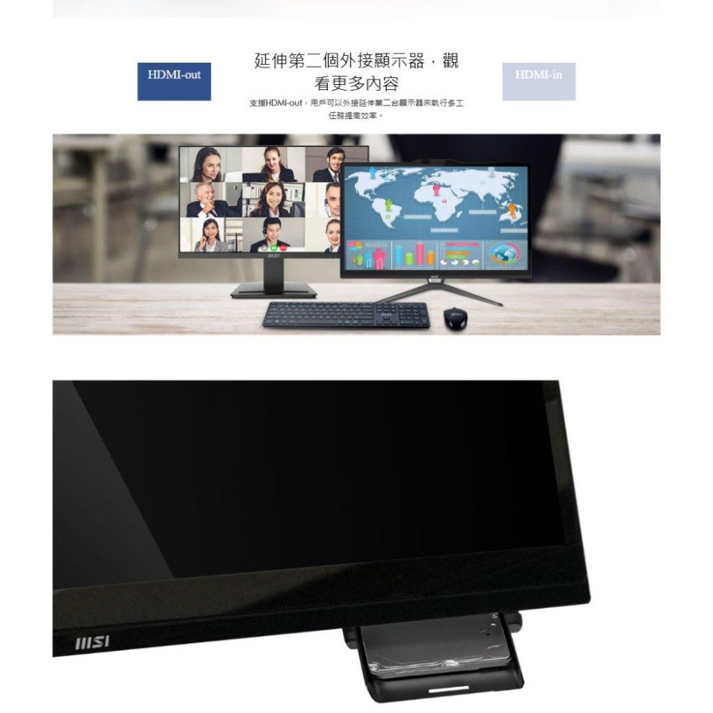 MSI 微星 PRO AP222T 14MA-660TW 22吋 AIO 桌上型電腦 G7400／8G／128G 光華-細節圖7