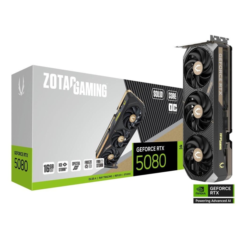 ZOTAC 索泰 GeForce RTX 5080 SOLID CORE OC 顯示卡 GDDR7 16G 公司貨 光華-細節圖2