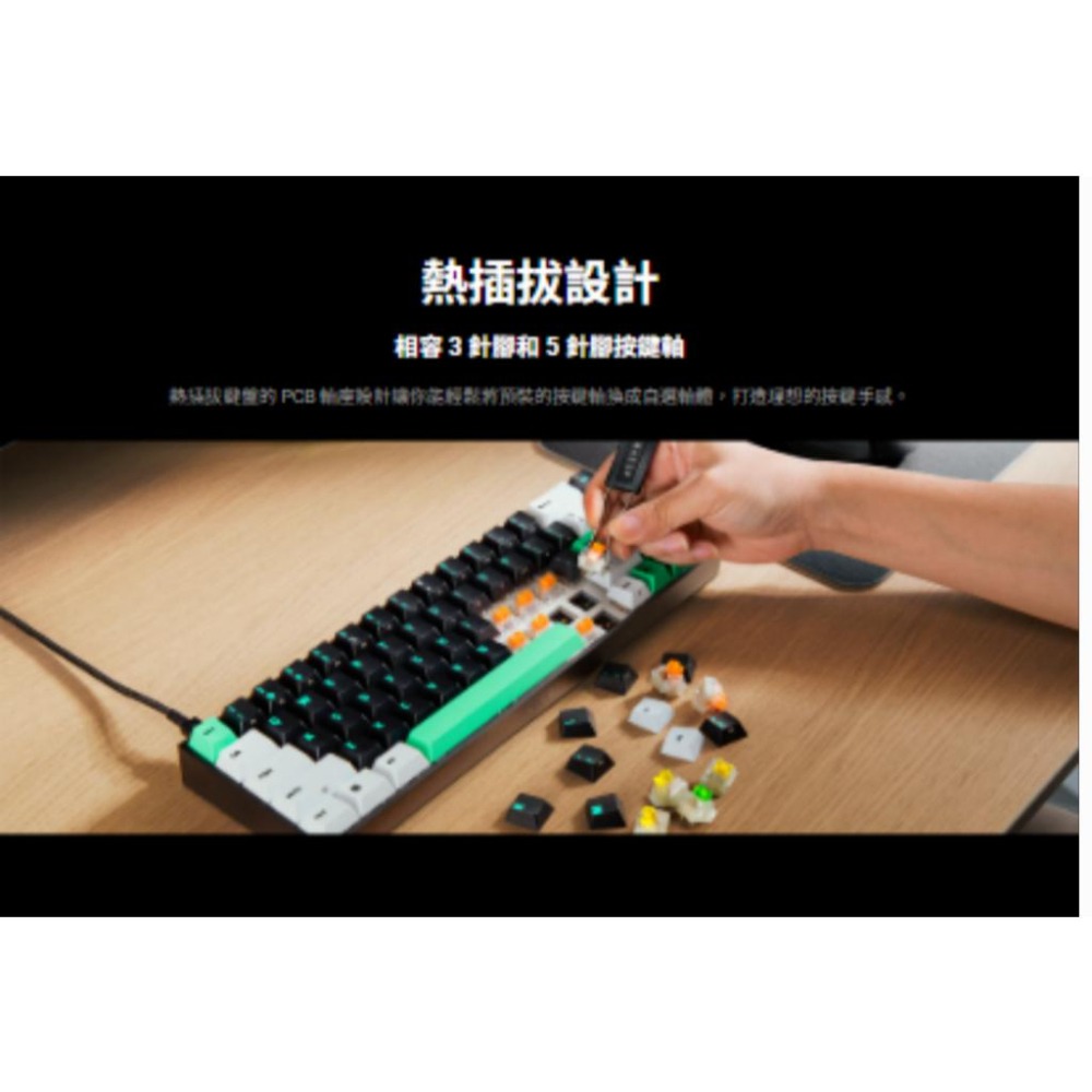 Razer 雷蛇 Reclusa X Mini 65% 熱插拔電競鍵盤(英文) 觸感軸 遊戲鍵盤 機械鍵盤 公司貨 光華-細節圖4