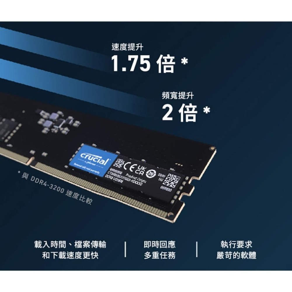 Micron 美光 Crucial DDR5 5600 8G 桌上型記憶體 PC C46 雙參數 光華-細節圖7