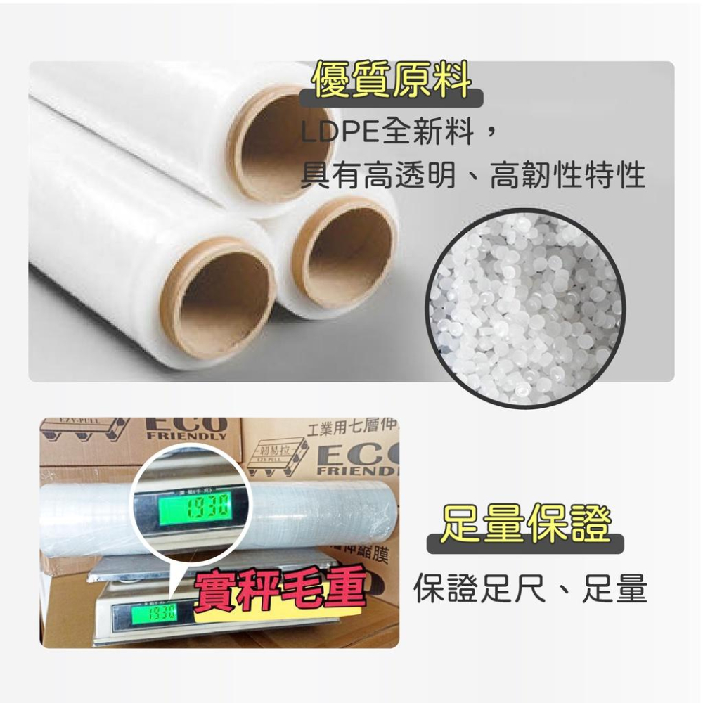 PE膜 【現貨挑戰最低】棧板膜 PE工業用伸縮膜 保護膜 搬家用膜 保鮮膜【好事得包材】-細節圖3
