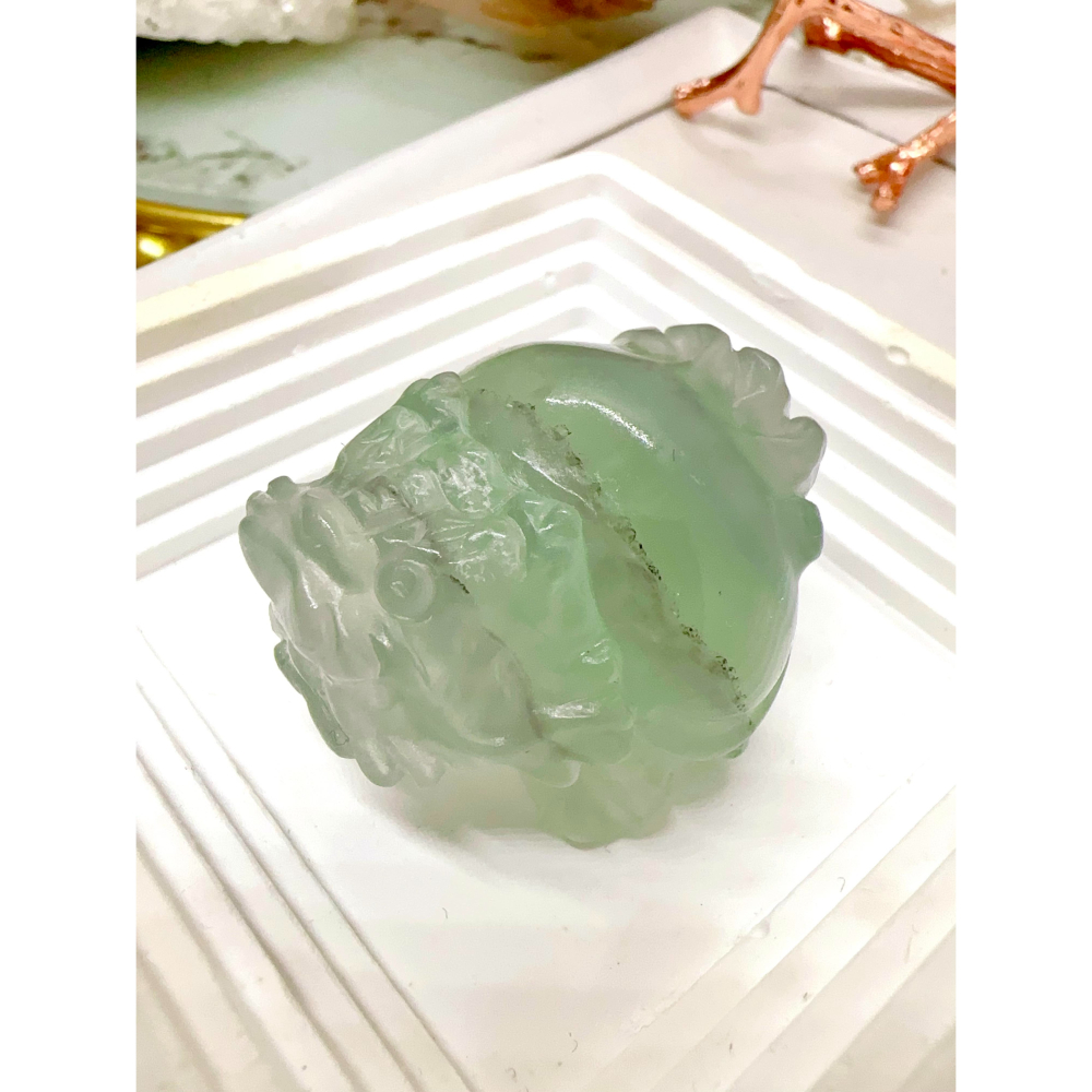 327號選手✨淨化氣場-綠螢石龍龜✨-細節圖4