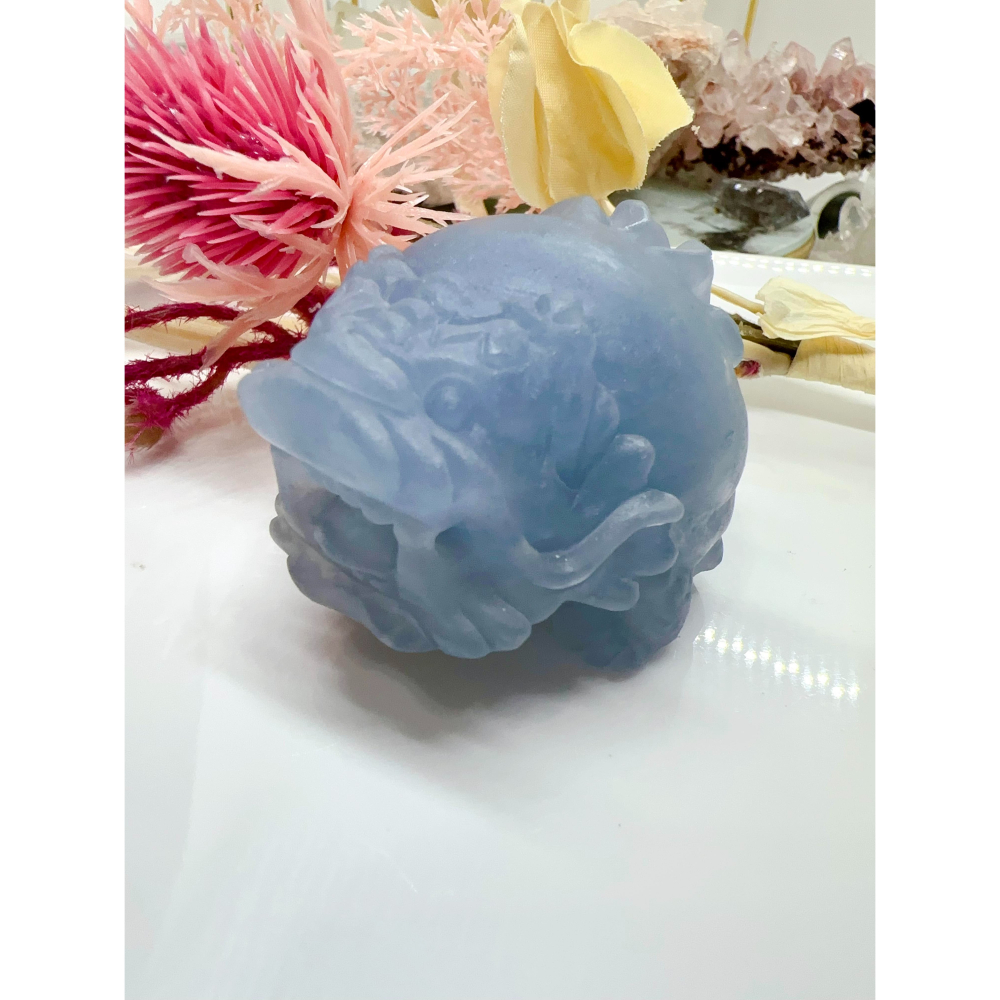 355號選✨手藍天使石龍龜-帶領人們跨越因難✨#藍天使石#天使石龍龜#355#消除負能量#感應能力提升#克服困難-細節圖2
