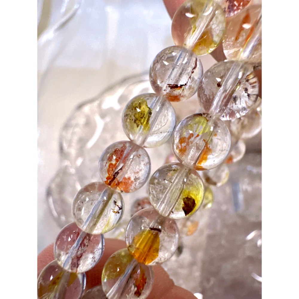 全新品✨高貨｜彩虹錦鯉膠花水晶手珠｜招財富・聚貴人・迎好運✨-細節圖4