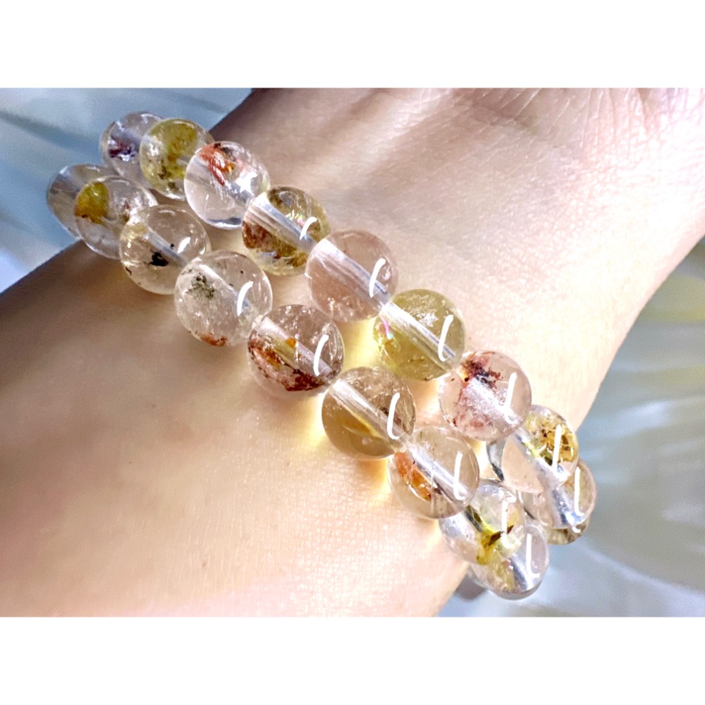 全新品✨高貨｜彩虹錦鯉膠花水晶手珠｜招財富・聚貴人・迎好運✨-細節圖5