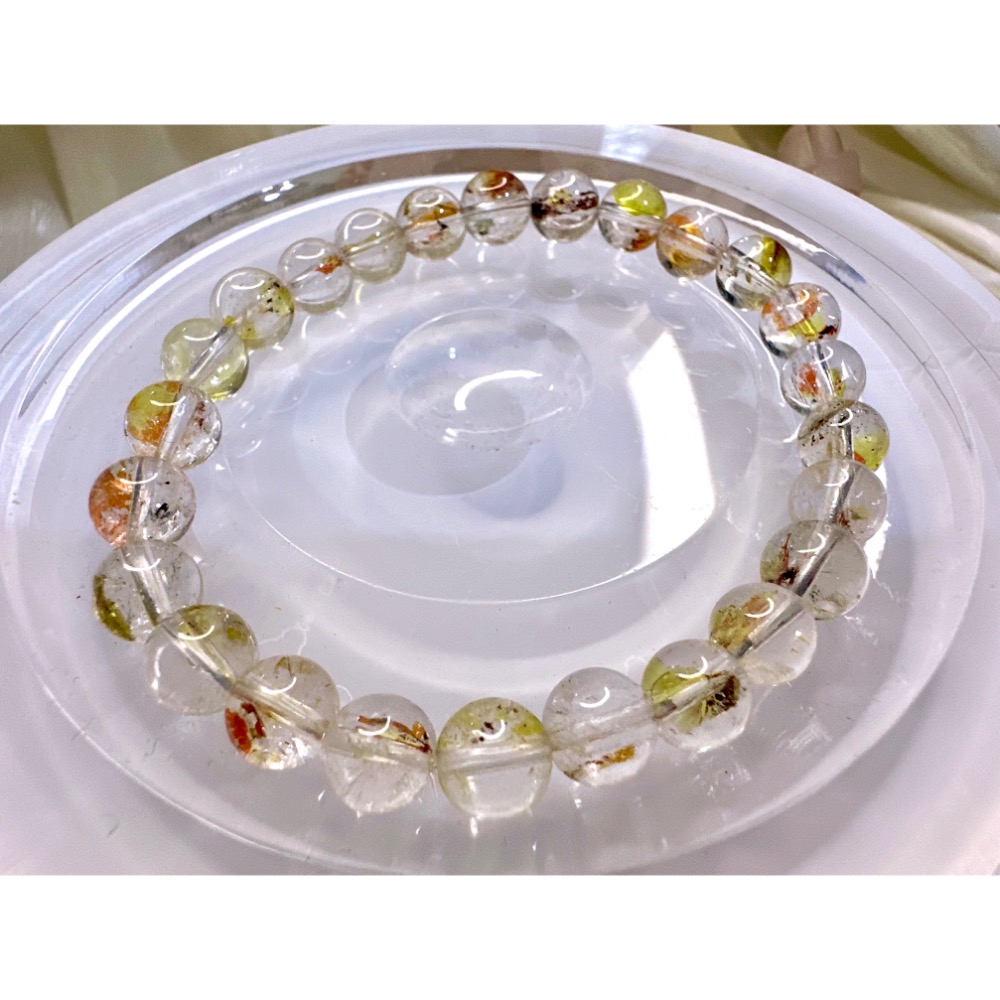全新品✨高貨｜彩虹錦鯉膠花水晶手珠｜招財富・聚貴人・迎好運✨-細節圖7