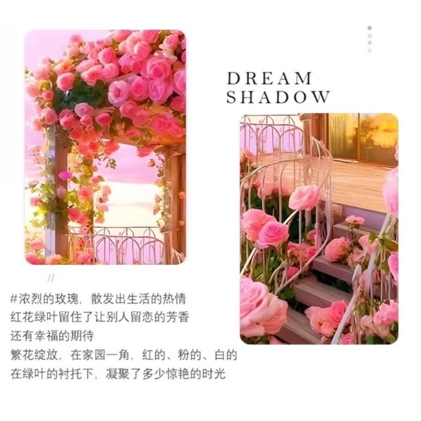 [台灣現貨含運]十字繡材料包53*82cm中格三股 蔷薇小院 滿繡 DIY 滿綉-細節圖2