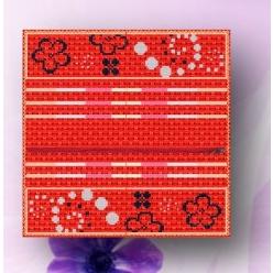 [台灣現貨含運]十字繡錢包 女士三折 長夾 短夾 已裁剪非成品 非印花 櫻花開了 生態棉線 十字繡材料包 女款-細節圖2